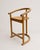 A rare and striking set of four postmodern brutalist bar stools crafted from solid oak, manufactured by the premium German...