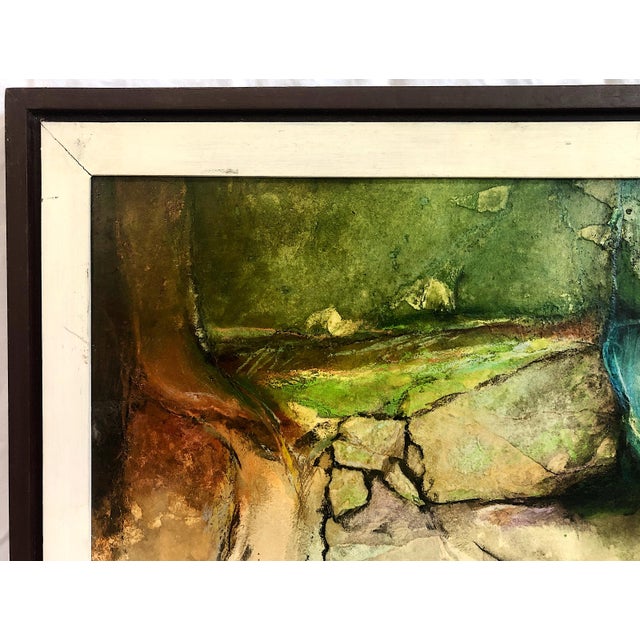 Abstract Watercolor “Stream Cliff Cascade” by Alexander Nepote (1913–1986) For Sale - Image 4 of 10