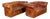 Pair of French Brown Leather Chesterfield Two Seat Loveseat Sofas For Sale