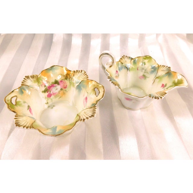 Late 18th Century Late 18th Century Reinhold Schlegelmilch Rs Prussia Sugar and Creamer Set For Sale - Image 5 of 6