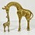 1960s Vintage Hollywood Regency Boho Chic Brass Giraffe With Calf Sculpture - Set of 2 For Sale - Image 4 of 15