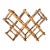 Vintage Burnt Tortoise or Scorched Bamboo Collapsable 8 Bottle Wine Rack For Sale