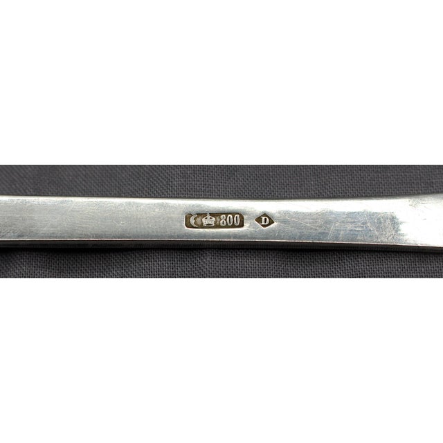 Biedermeier C. 1830 German Fiddleback 800 Standard Silver Basting Spoon For Sale - Image 3 of 4