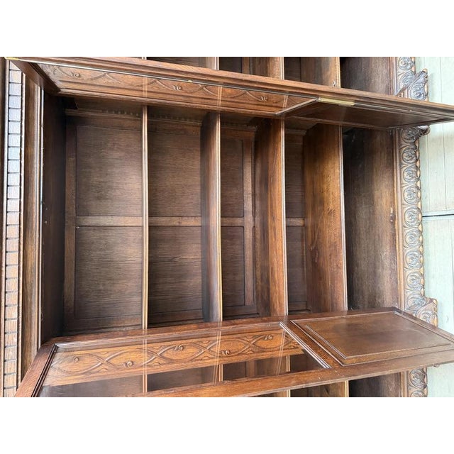 Large Oak Pharmacy Display Case For Sale - Image 13 of 18