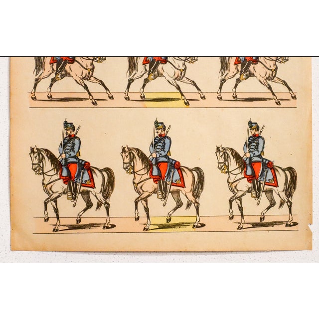 French 1880s - 1890s French Military Print - Imagerie d'Épinal #87 - Chasseurs À Cheval For Sale - Image 3 of 4
