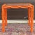 Contemporary Vintage Orange Lacquered Carved Faux Bois Square Center or Side Table For Sale - Image 3 of 12