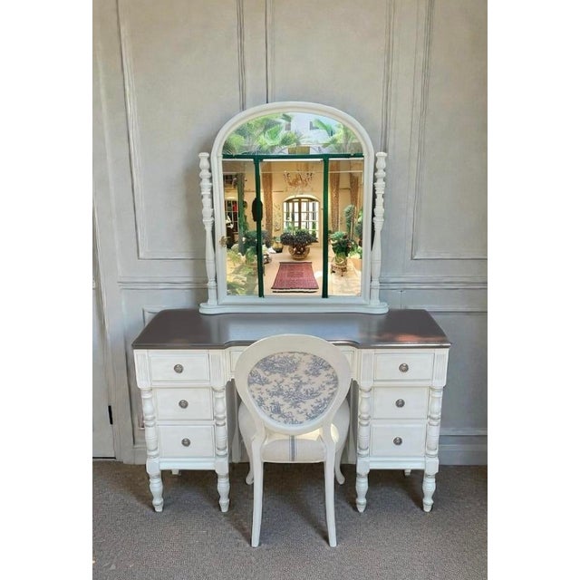 Vintage Mahogany Vanity Makeup Table For Sale - Image 11 of 11