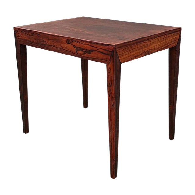 Rosewood Side Table by Severin Hansen for Haslev Møbelsnedkeri, 1960s For Sale