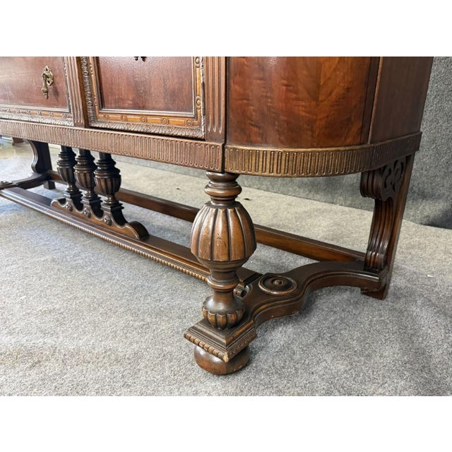 Wood Circa 1930s Jacobean Style Sideboard For Sale - Image 7 of 17