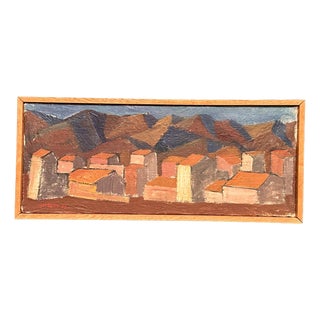 Johan Lundgren, Cityscape, 1952, Oil Painting on Canvas, Framed For Sale