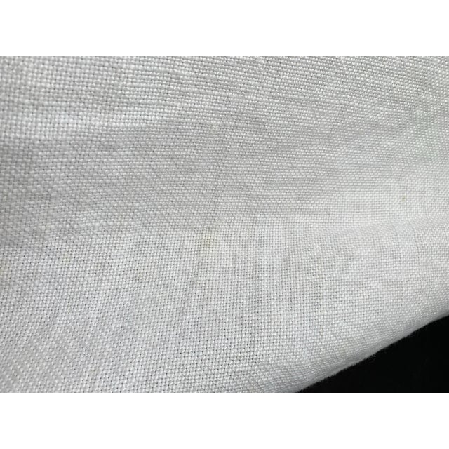 Wood Slipcovered Accent Chair and Pillow For Sale - Image 7 of 8