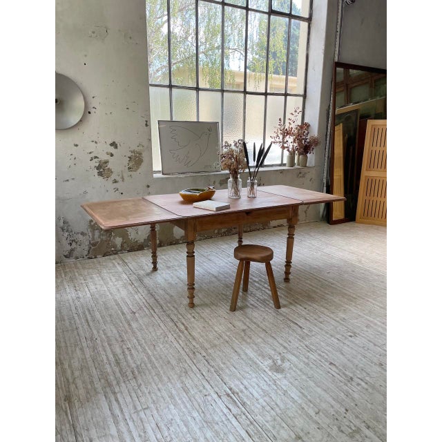 Walnut Farm Table with Extensions, 1950s For Sale - Image 11 of 18
