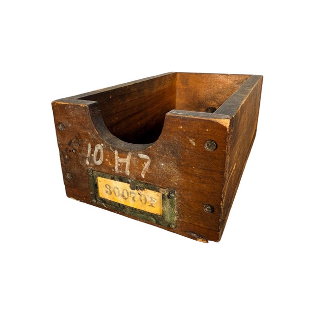 Wood Vintage Wooden Machinist Drawer For Sale - Image 7 of 12