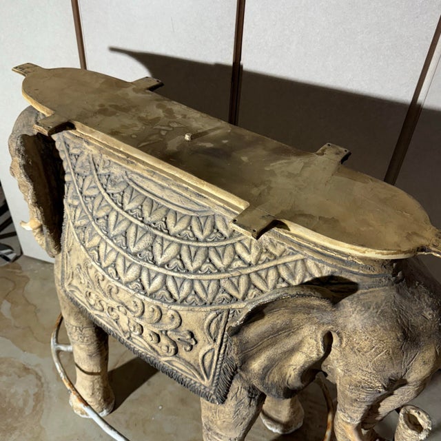 Large Vintage Elephant Bar Table Base For Sale - Image 9 of 10