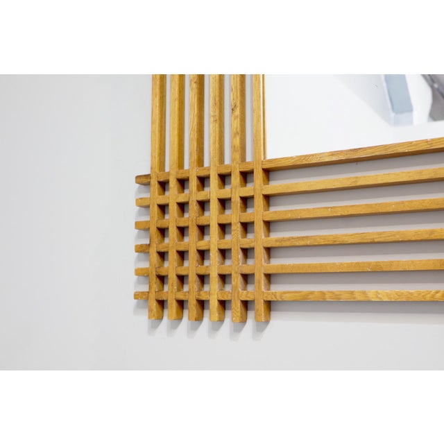 Brown Vintage Italian Wooden Mirror by Ettore Sottsass, 1960 For Sale - Image 8 of 12