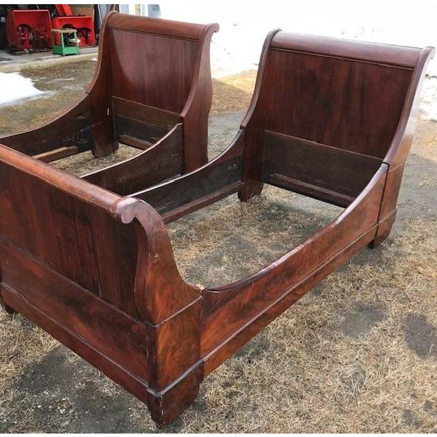 Early 19th Century Antique French Sleigh Beds a Pair Chairish