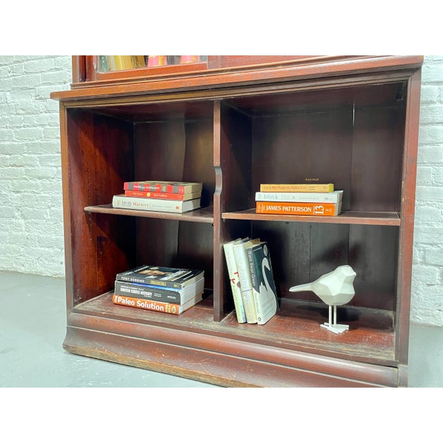 Antique Oak Bookcase / China Cabinet by Danner Furniture, C. 1910s For Sale - Image 9 of 11