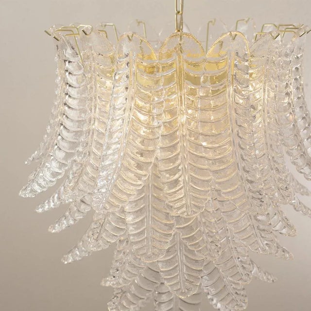 Suspension Chandelier Ø85 Cm Made in Italy in Murano Glass Crystal Color, 1990s For Sale - Image 10 of 13