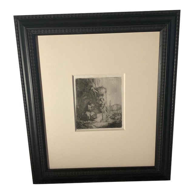 Rembrandt Christ and the Woman of Samaria Among Ruins" (Also Called "Christ and the Samaritan Woman at the Well.) Signed and Dated 1634 Original Works For Sale