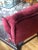 Large Plush Burgundy Velvet & Mahogany Martha Washington Club Chair For Sale - Image 4 of 12