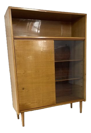 Vintage Bookcase with Sliding Doors from Novy Domov, 1976