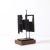 Mid-Century Torch Cut Steel Brutalist Sculpture on Walnut Signed John Balossi For Sale - Image 9 of 12