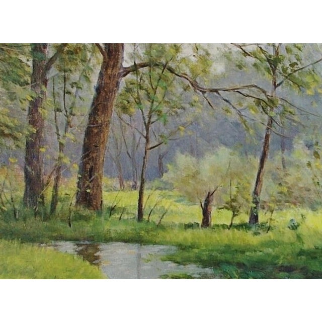 Impressionist Forest Oil Painting, Original Soviet Ukrainian Art 36-48,3 For Sale - Image 4 of 6