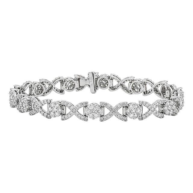 5.00 Carat Diamond Bracelet For Sale