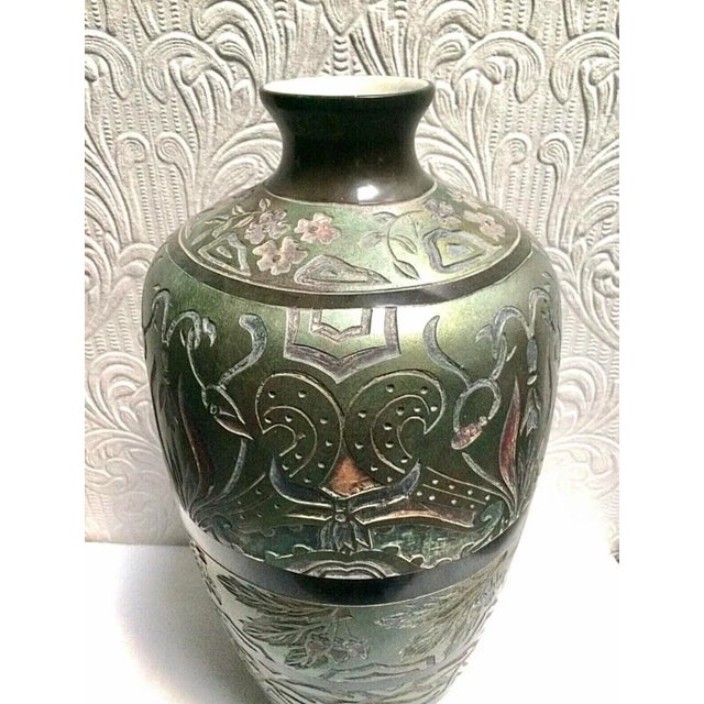 Art Nouveau Antique Early 1900's Hand Made Art Nouveau Studio Art Pottery Large Vase For Sale - Image 3 of 8