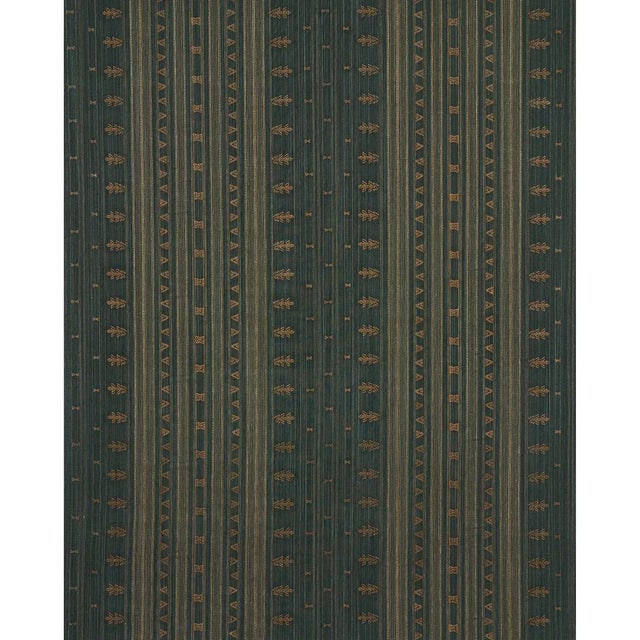 A refined, multi-width stripe, Nima Embroidered Cotton Linen was inspired by a vintage blanket from India. Made of hand-...