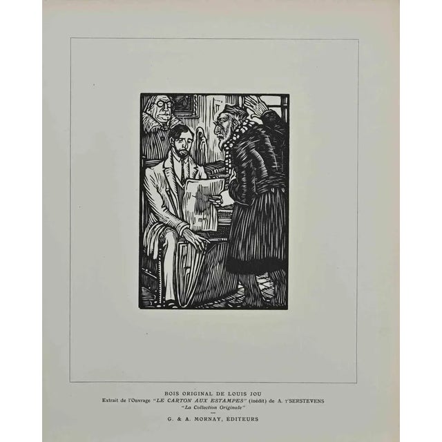 Modern Louis Jou, Women of This Time, Original Woodcut, 1920s For Sale - Image 3 of 3