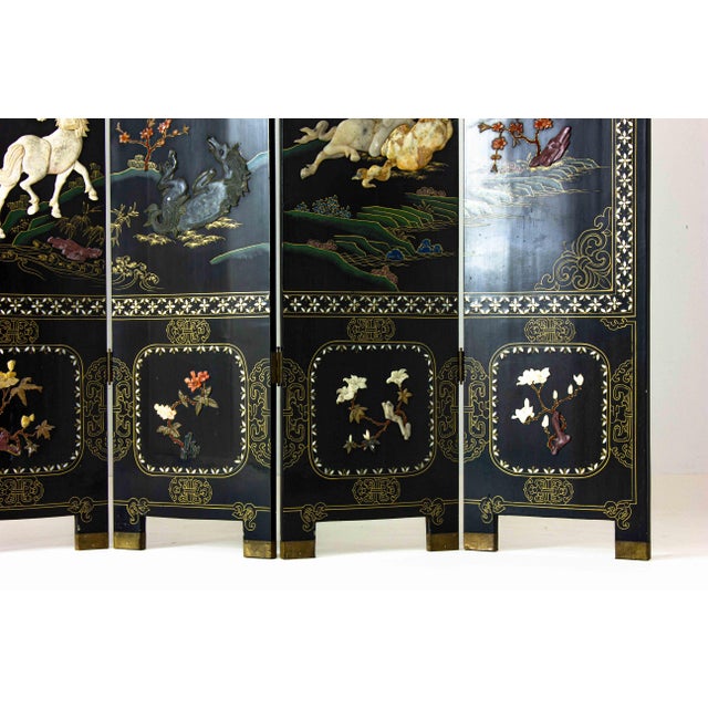 Blue Vintage Room Divider with Marble Stones, 1970s For Sale - Image 8 of 16