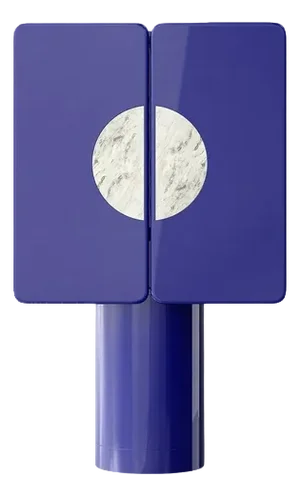 Ultramarine Blue Ceramic Cabinet with Two Doors on Cylinder Base by Ultramobili