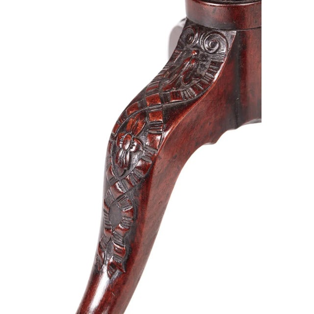 18th Century Carved Mahogany Dish Top Tripod Table For Sale - Image 8 of 10