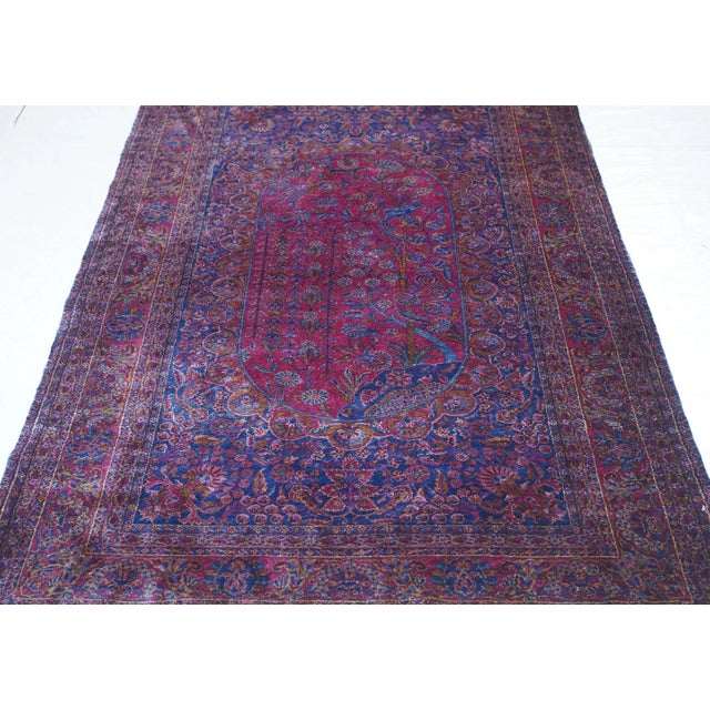 Antique Kashan Rug 4'2'' x 7'0'' For Sale In New York - Image 6 of 10
