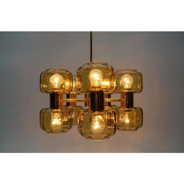 1960s Space Age Golden 10-Light Sputnik Lamp, 1960s For Sale - Image 5 of 9