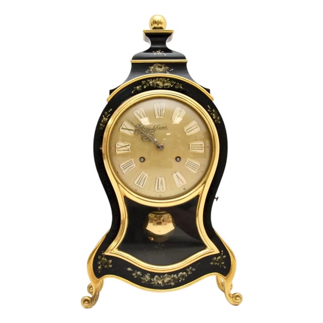 Vintage Swiss Hand-Painted Wall Clock from Le Castel, 1960s For Sale