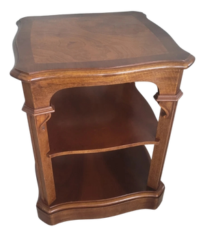 Carved Wooden Bookcase with Three Shelves, 1950s