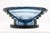 Postmodern John Lewis Blue Glass Bowl or Vessel With Metal Detailing Postmodern Art Glass For Sale - Image 3 of 6