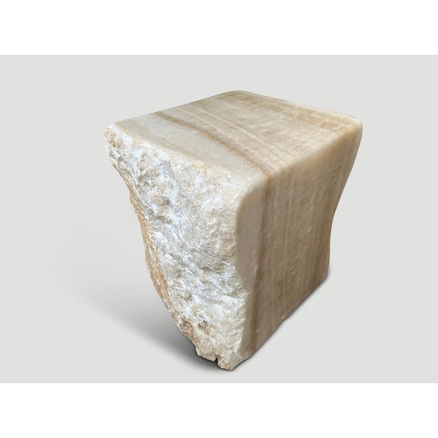 2010s Andrianna Shamaris Onyx Sculptural Side Table For Sale - Image 5 of 6