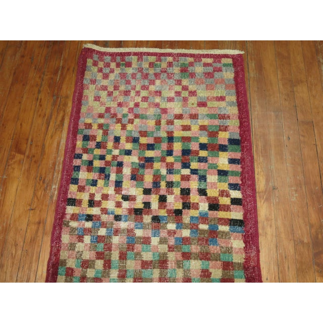 Mid 20th Century Vintage Turkish Deco Runner - 2'4" x 19'6" For Sale - Image 5 of 18