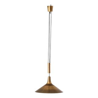 Scandinavian Modern Hanging Lamp in Brass by Thomas Valentiner, 1960s For Sale
