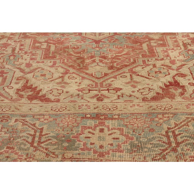 Early 20th Century Antique Persian Heriz Rug, 08'05 X 12'01 For Sale - Image 5 of 10