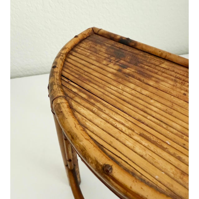 1970s Bamboo Burnt Tortoise Riser Display For Sale - Image 4 of 7