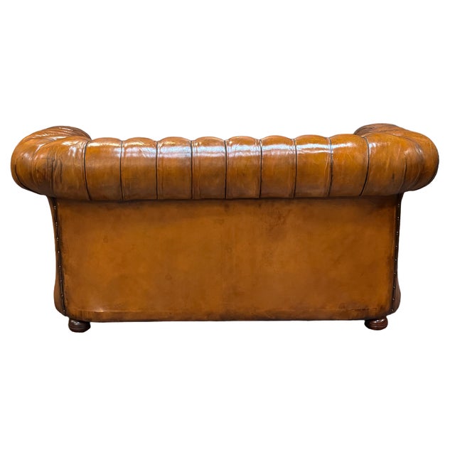 English Chesterfield Sofa of Tufted Leather For Sale - Image 9 of 16