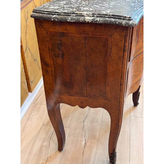 19th Century French Two Drawer Marble Topped Commode For Sale - Image 12 of 12