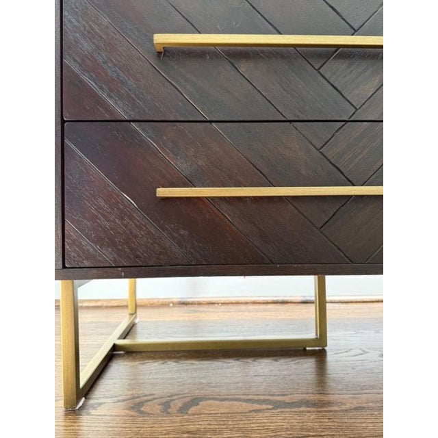 Six Drawer Dresser With Chevron Front For Sale - Image 10 of 12