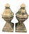 English Pair of Large Neoclassical Weathered Stone Finials For Sale - Image 3 of 7