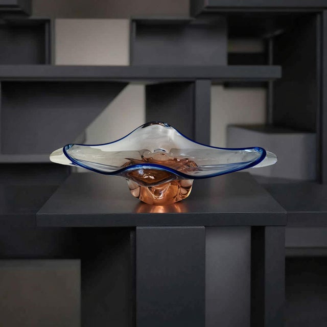 Vintage Art Glass Bowl Designed by Josef Hospodka For Sale - Image 15 of 17