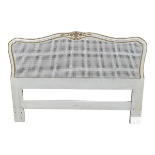 Vintage Henredon Full Size French Provincial Style Headbord W/Cane Backing For Sale